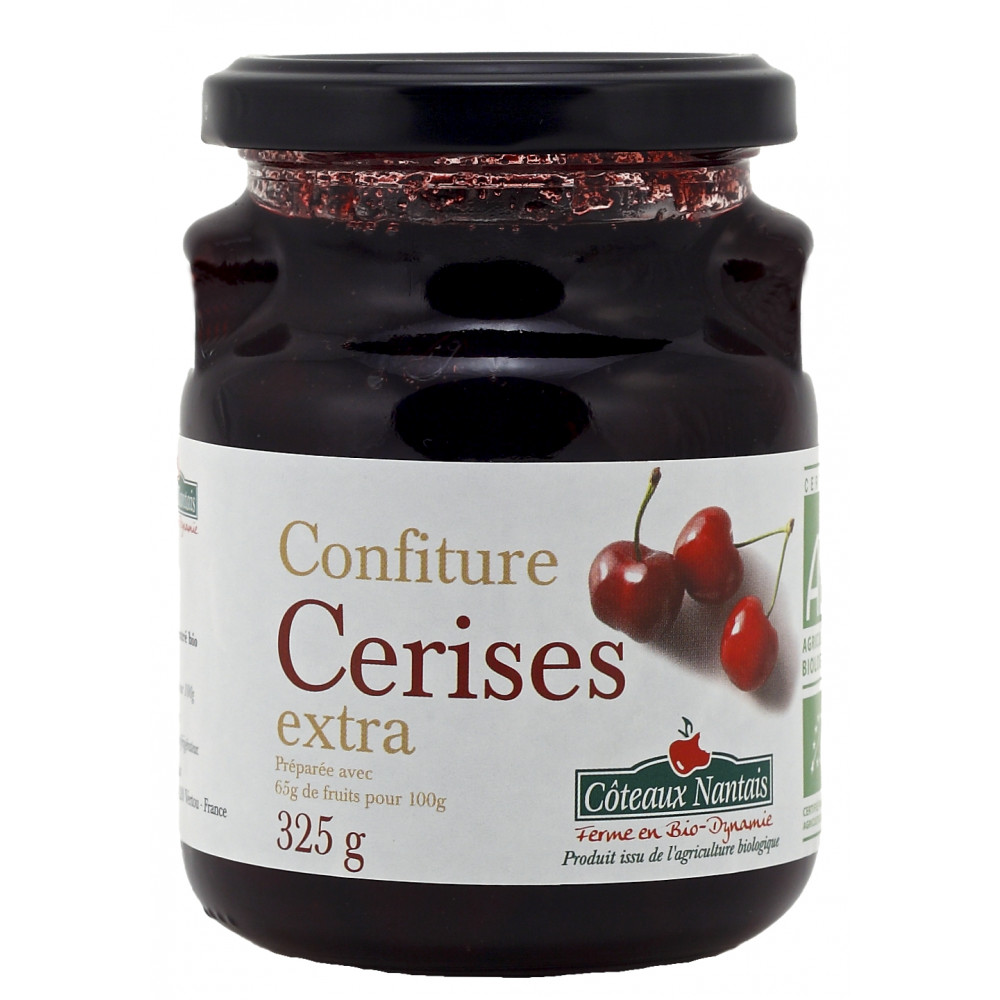 Confiture de cerises bio 325g Dessert fruits Course en ligne Cashbio