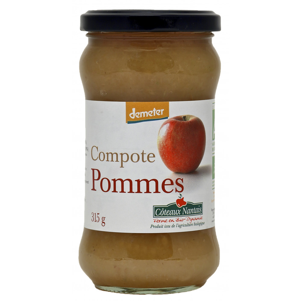 Compotes de pommes bio 315g Dessert fruits Course en ligne Cashbio