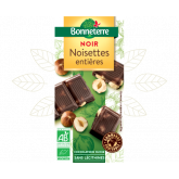 Chocolat noir noisettes entières Bonneterre - 100g