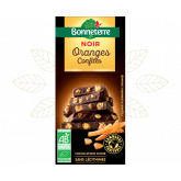 Chocolat noir oranges confites Bonneterre - 100g