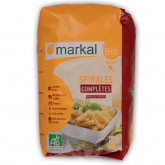 Pâtes bio spirales complètes - 500g