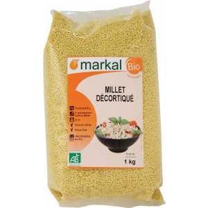 Céréales millet décortiqué bio en sachet de 1kg