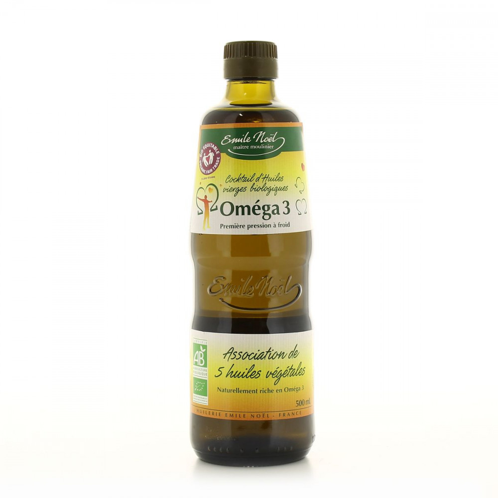 Huile vierge oméga 3 bio équitable 50cl Course en ligne Cashbio