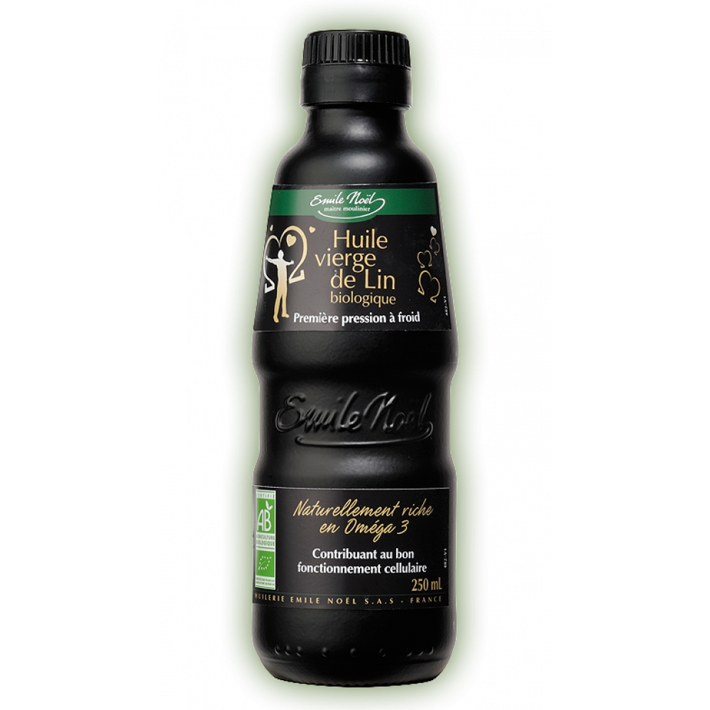 Huile vierge de lin bio 25cl - Course en ligne Cashbio